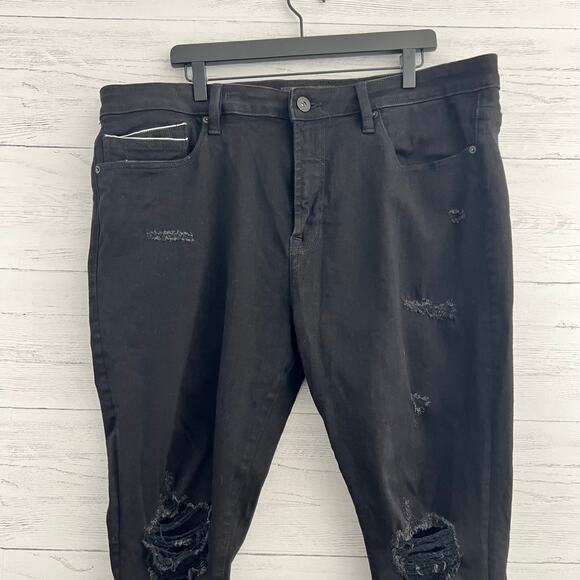 Cult of Individuality Black Distressed Slim Jeans Size 42 - Picture 4 of 12